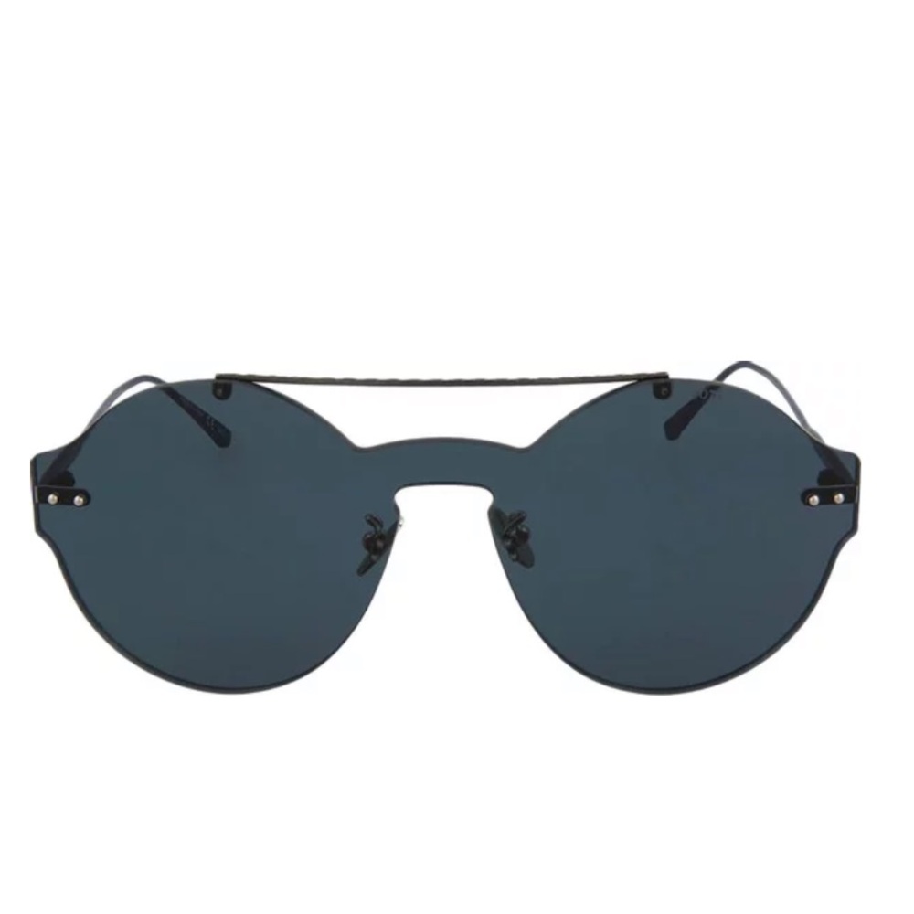 Bottega Veneta Women's Rimless Round Dark Blue Sunglasses